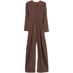 Tuta intera con scollo a V in marrone The latest - donna 