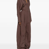 Tuta intera con scollo a V in marrone The latest - donna 
