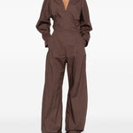 Tuta intera con scollo a V in marrone The latest - donna 