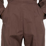 Tuta intera con scollo a V in marrone The latest - donna 