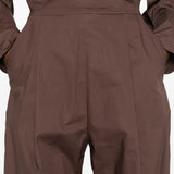 Tuta intera con scollo a V in marrone The latest - donna 