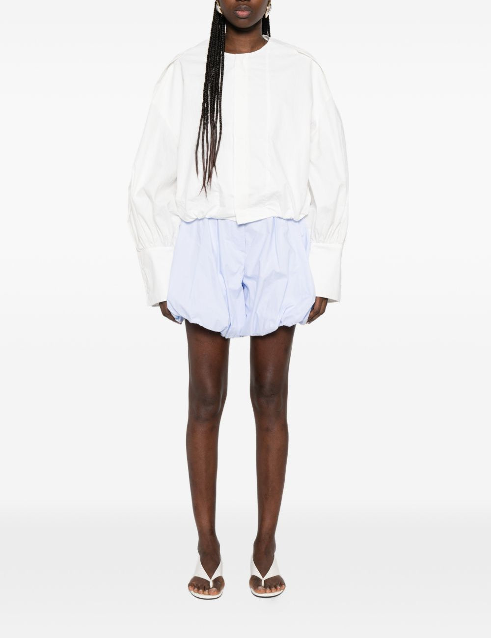 Shorts Dafne con pieghe in azzurro The latest - donna 