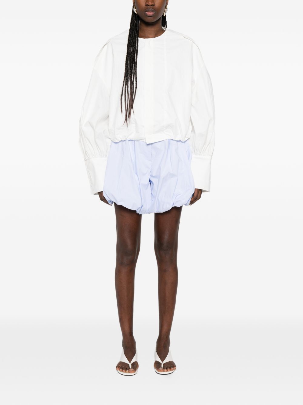 Shorts Dafne con pieghe in azzurro The latest - donna 