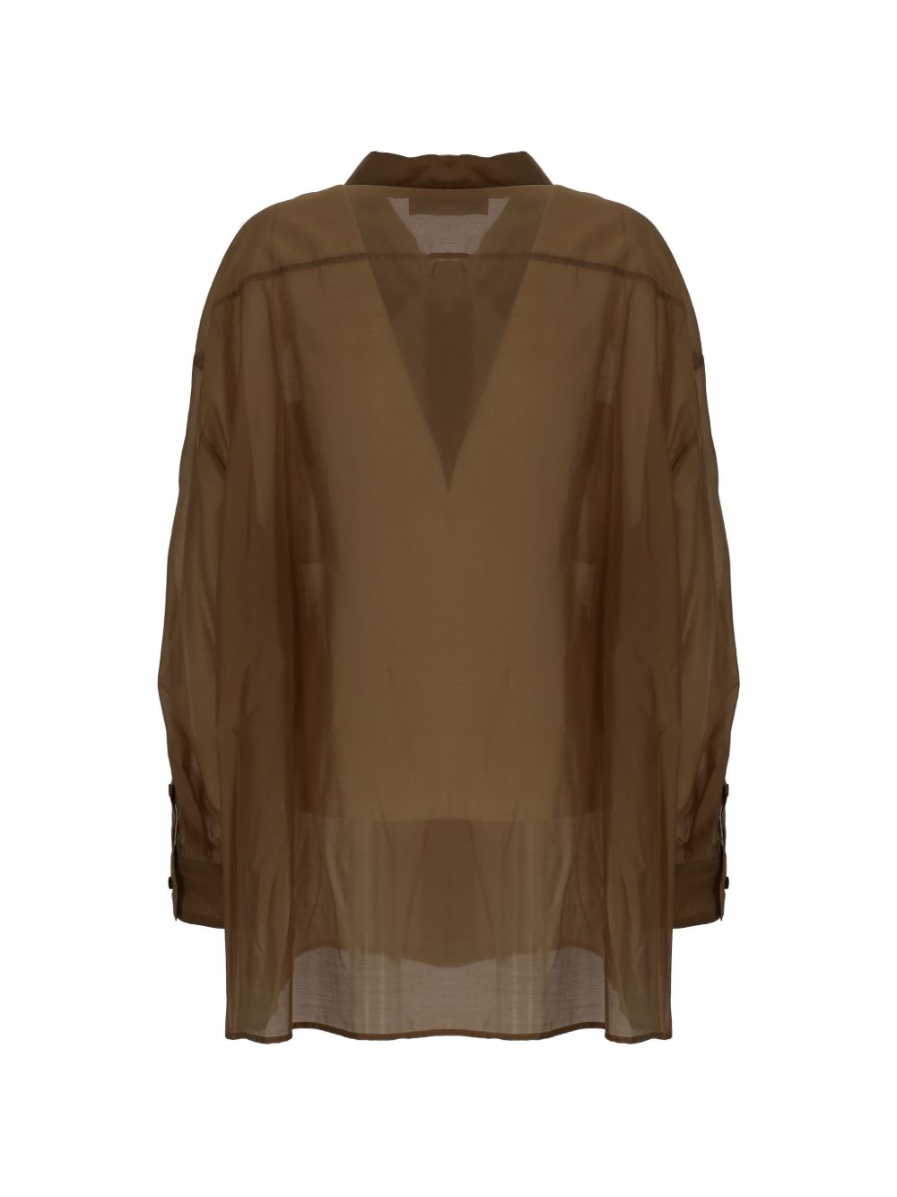Camicia con bottoni semi-trasparente in marrone The latest - donna<BR/><BR/><BR/> 
