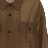 Camicia con bottoni semi-trasparente in marrone The latest - donna<BR/><BR/><BR/> 
