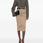 Gonna midi Donna a matita in marrone the latest - donna 