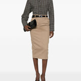 Gonna midi Donna a matita in marrone the latest - donna 