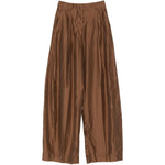 Pantaloni palazzo a pieghe Billie in marrone The latest - donna 