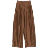 Pantaloni palazzo a pieghe Billie in marrone The latest - donna 