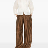 Pantaloni palazzo a pieghe Billie in marrone The latest - donna 
