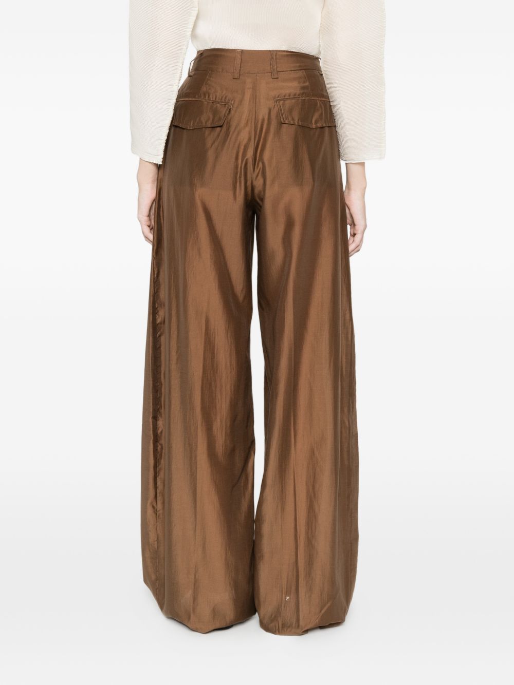 Pantaloni palazzo a pieghe Billie in marrone The latest - donna 