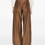 Pantaloni palazzo a pieghe Billie in marrone The latest - donna 