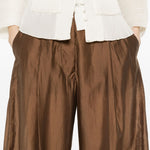 Pantaloni palazzo a pieghe Billie in marrone The latest - donna 