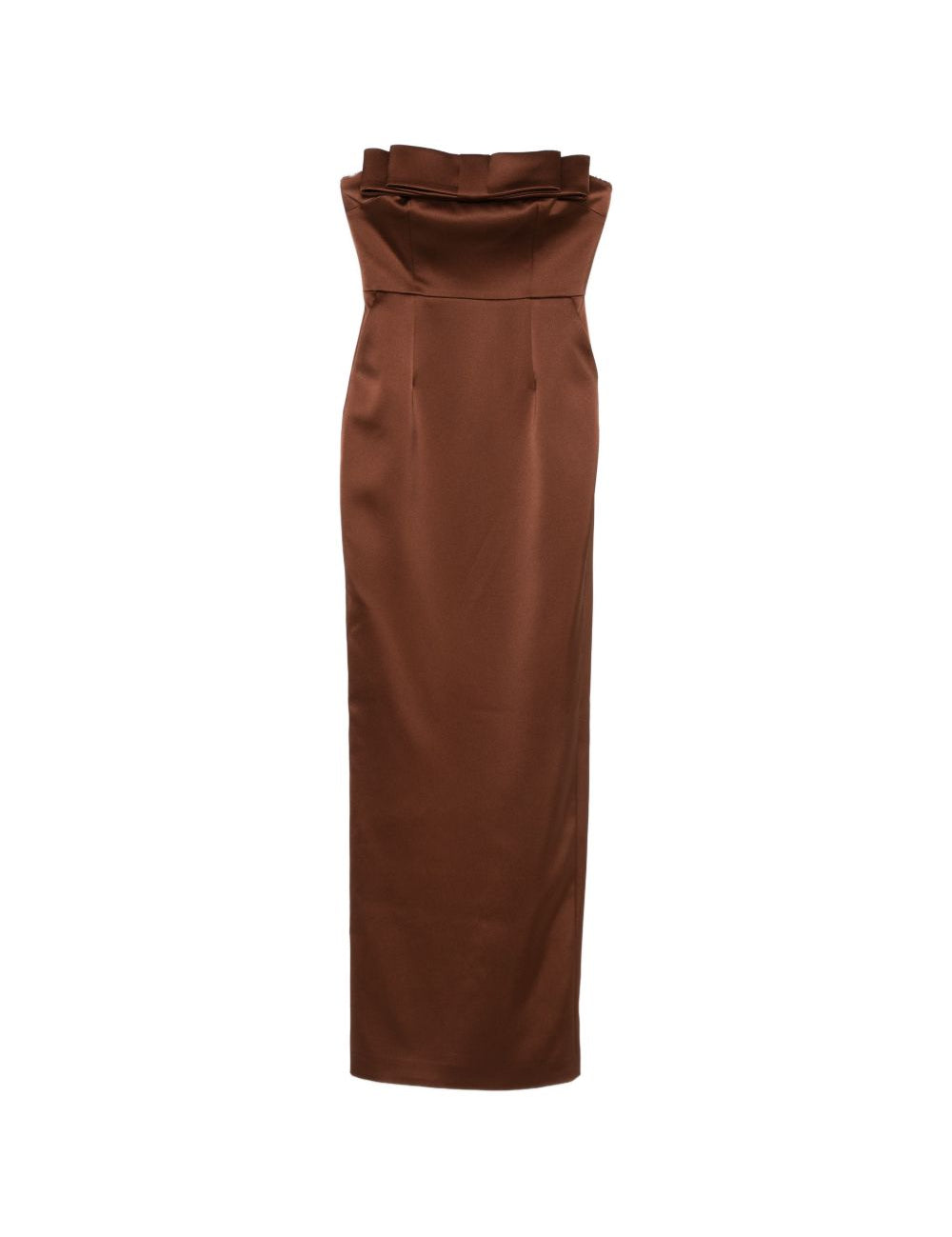 Abito lungo con dettglio fiocco in marrone The New Arrivals - donna 