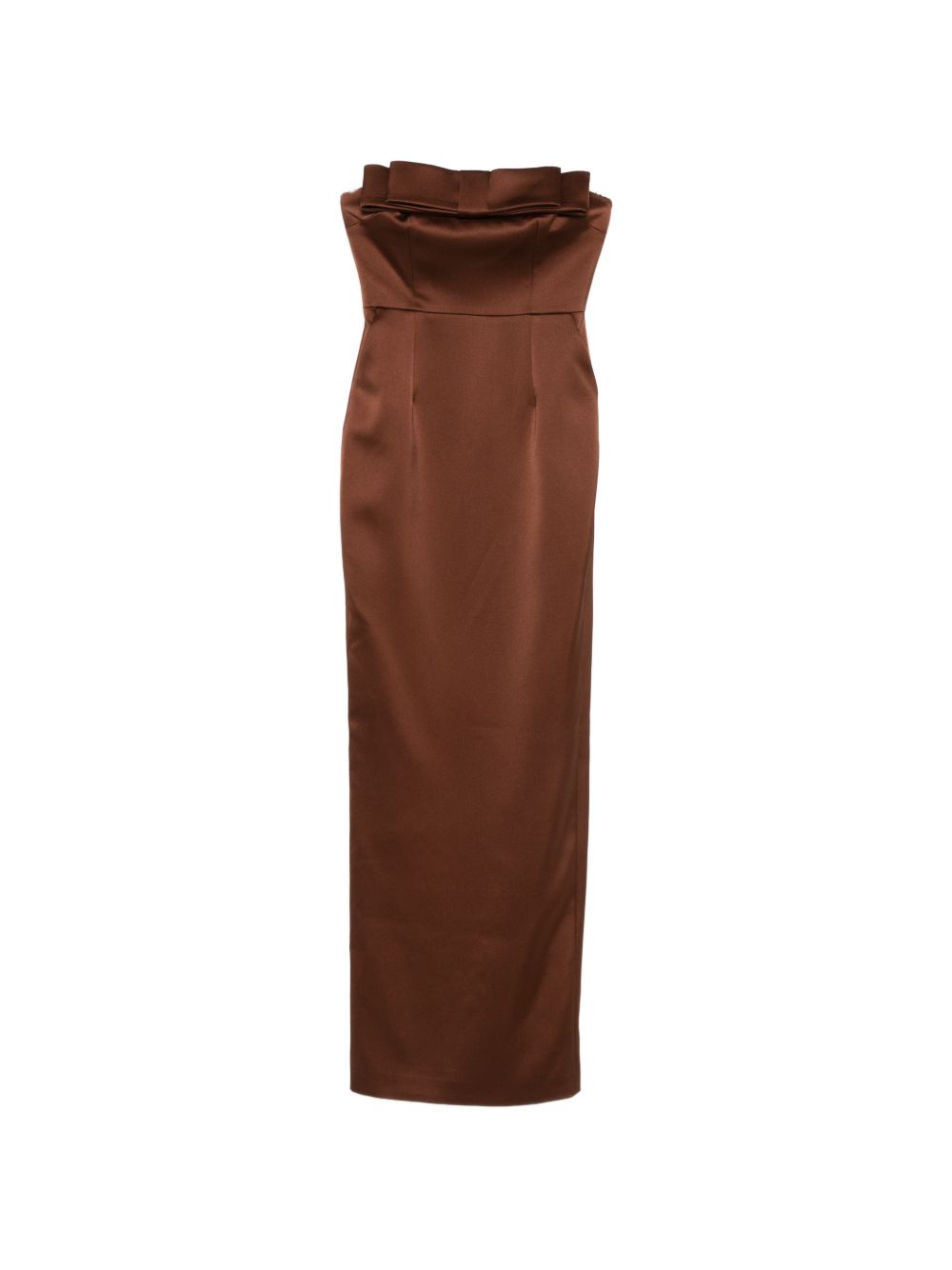 Abito lungo con dettglio fiocco in marrone The New Arrivals - donna 