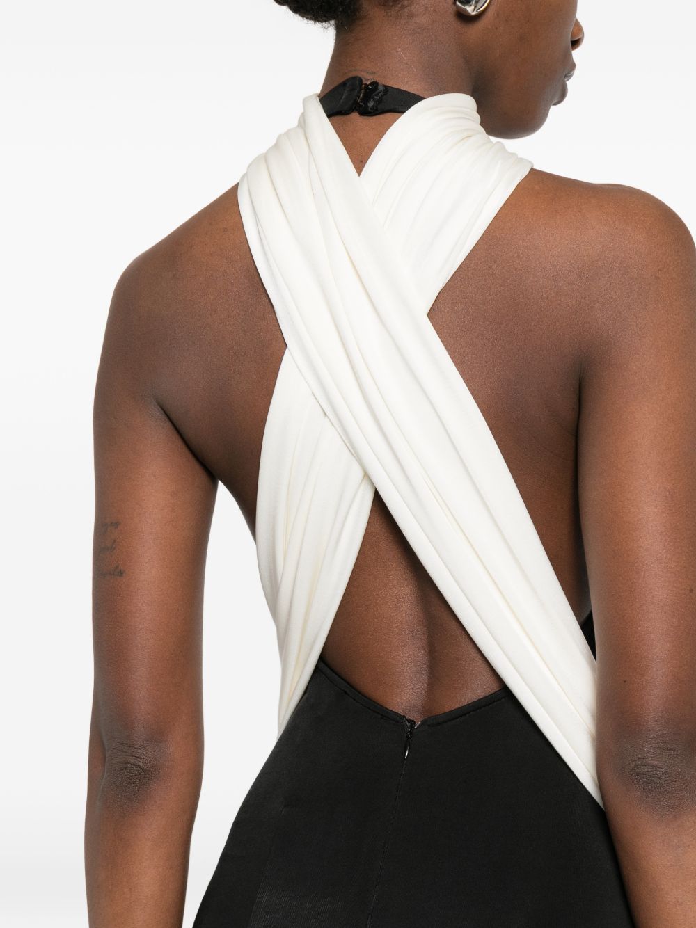 Abito lungo leia in nero e bianco The New Arrivals - donna 
