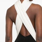 Abito lungo leia in nero e bianco The New Arrivals - donna 