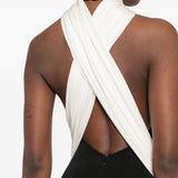 Abito lungo leia in nero e bianco The New Arrivals - donna 