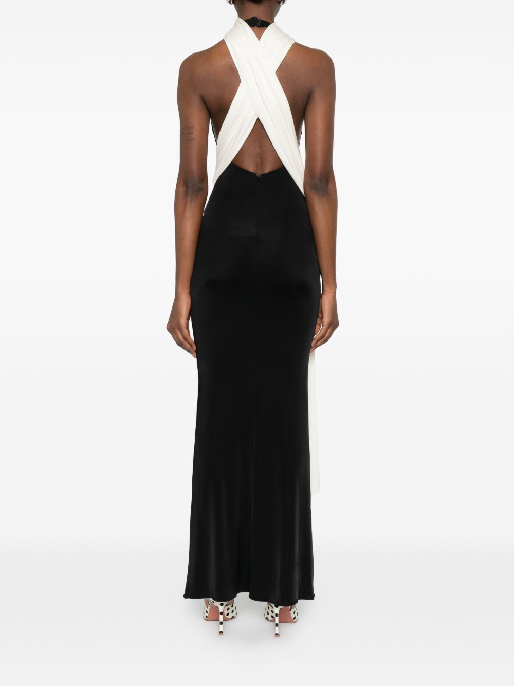 Abito lungo leia in nero e bianco The New Arrivals - donna 
