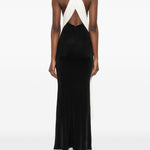 Abito lungo leia in nero e bianco The New Arrivals - donna 