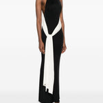 Abito lungo leia in nero e bianco The New Arrivals - donna 