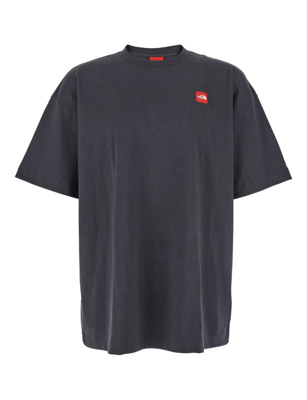 T-shirt girocollo con applicazione in nero The north face - uomo 