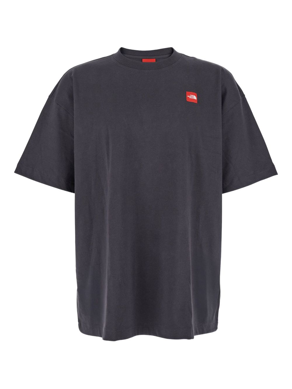 T-shirt girocollo con applicazione in nero The north face - uomo 