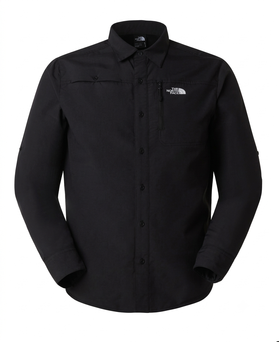 Camicia Sequoia a maniche lunghe in nero 