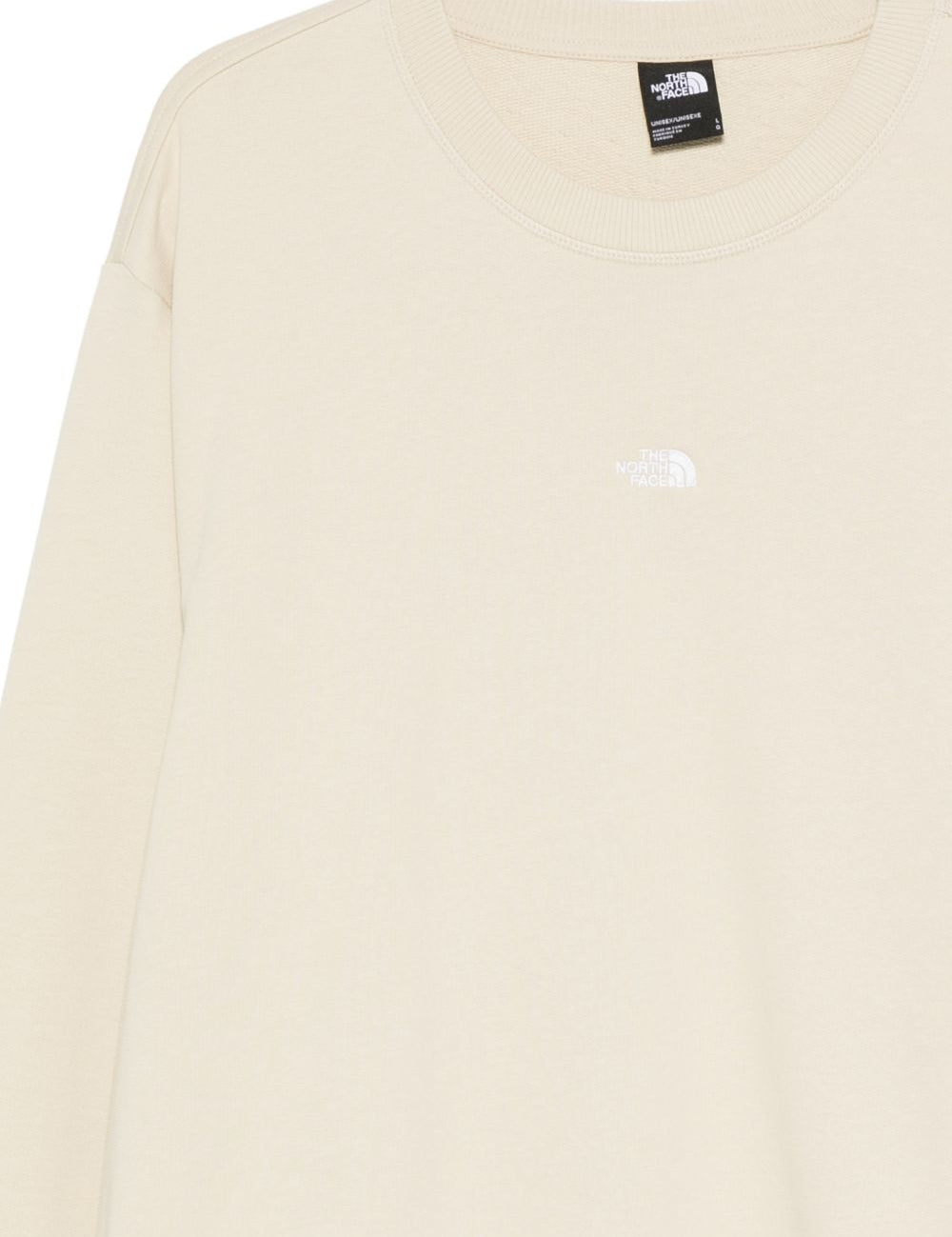 Felpa con logo in beige The north face - uomo 