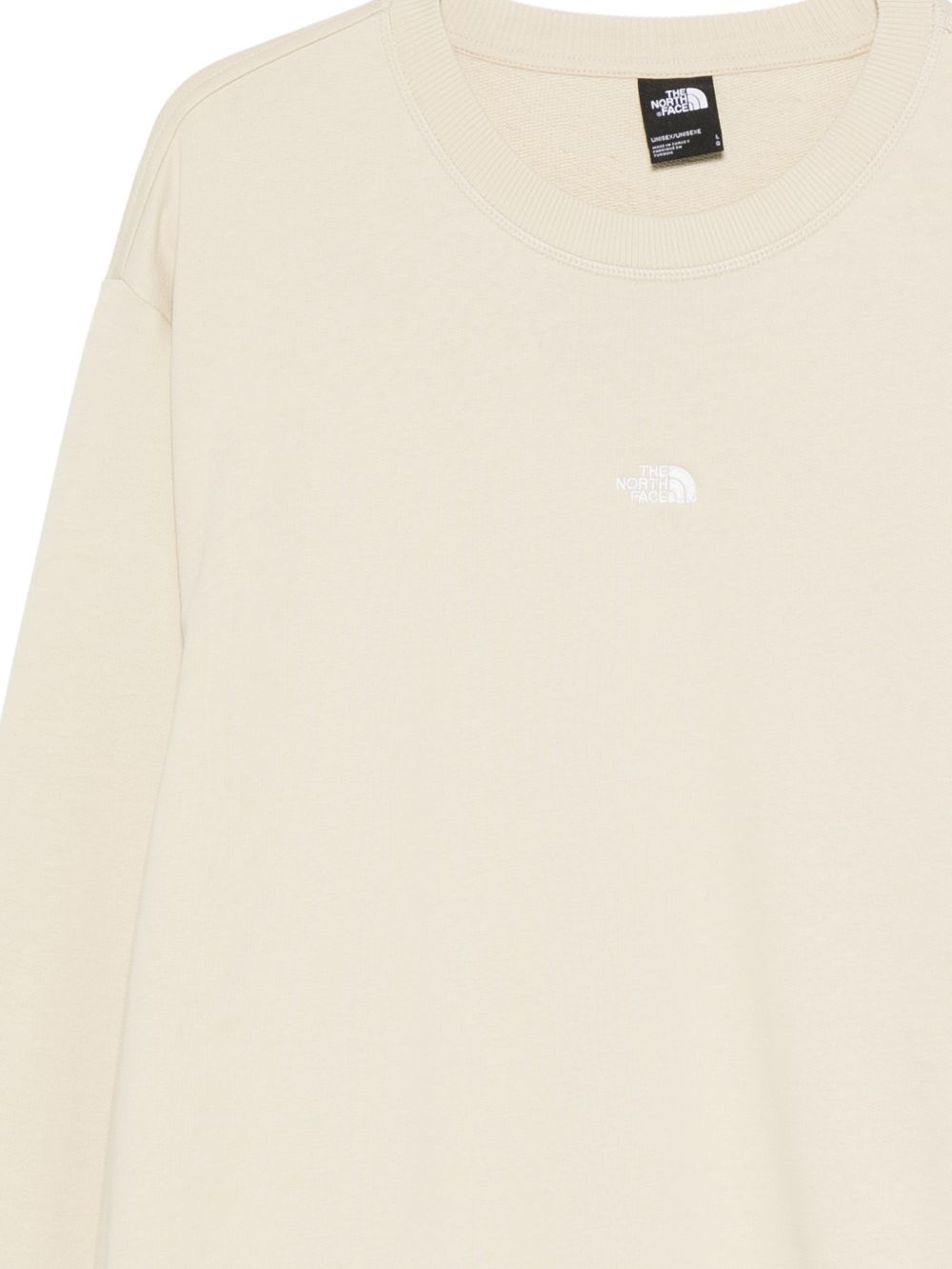 Felpa con logo in beige The north face - uomo 