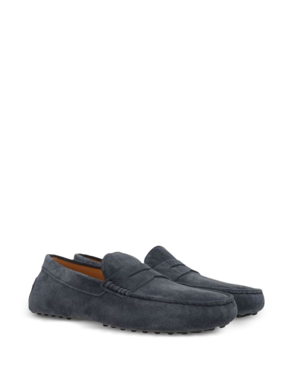 Mocassini in suede gommino in blu Tod's - uomo 
