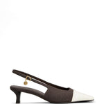 Decollete con punta a contrasto in marrone e beige Tod's - donna 
