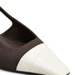 Decollete con punta a contrasto in marrone e beige Tod's - donna 