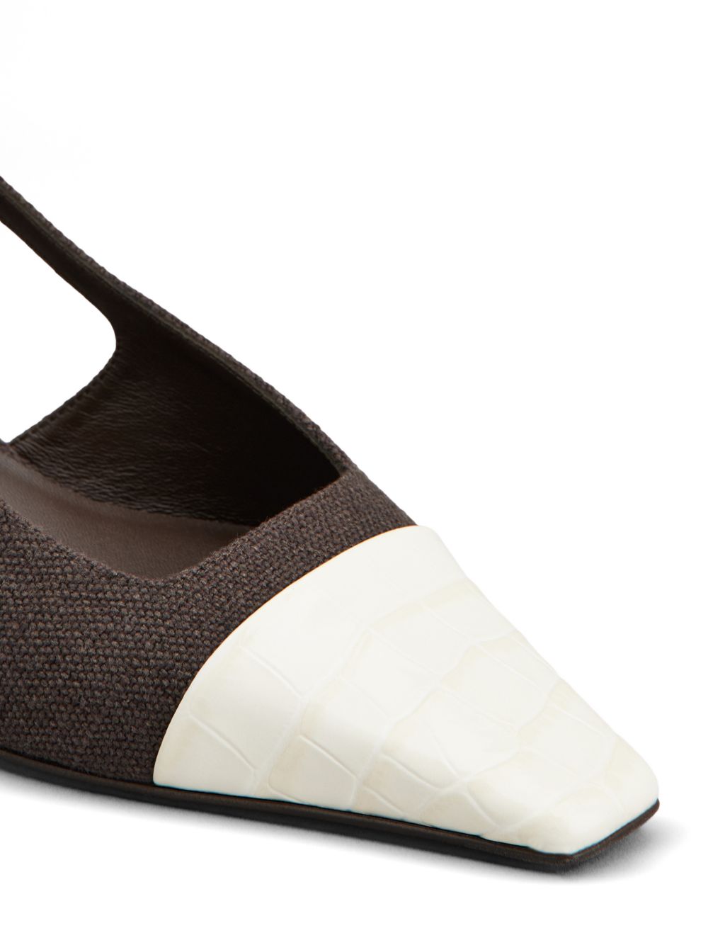 Decollete con punta a contrasto in marrone e beige Tod's - donna 