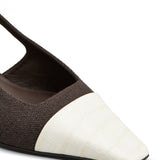 Decollete con punta a contrasto in marrone e beige Tod's - donna 