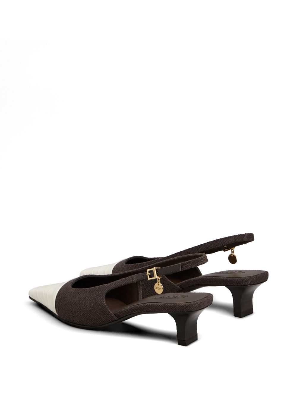 Decollete con punta a contrasto in marrone e beige Tod's - donna 