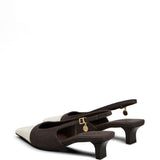 Decollete con punta a contrasto in marrone e beige Tod's - donna 