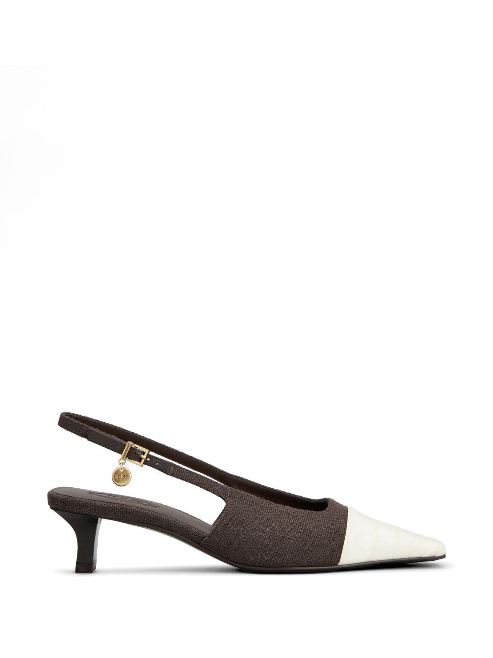 Decollete con punta a contrasto in marrone e beige Tod's - donna 