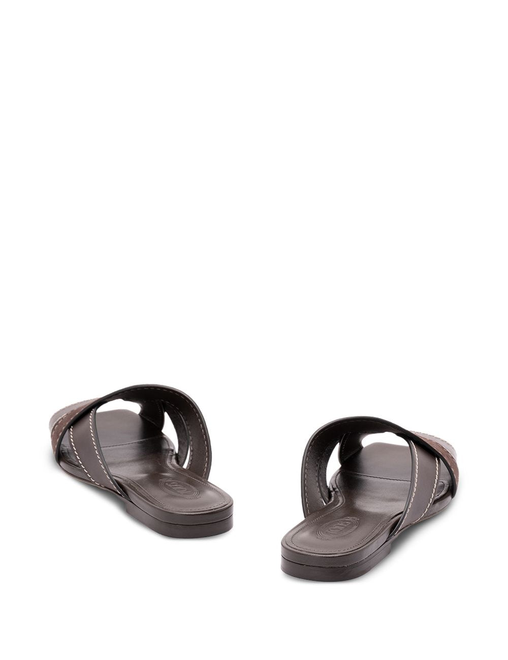 Ciabatte con fasce incrociate in marrone Tod's - donna 