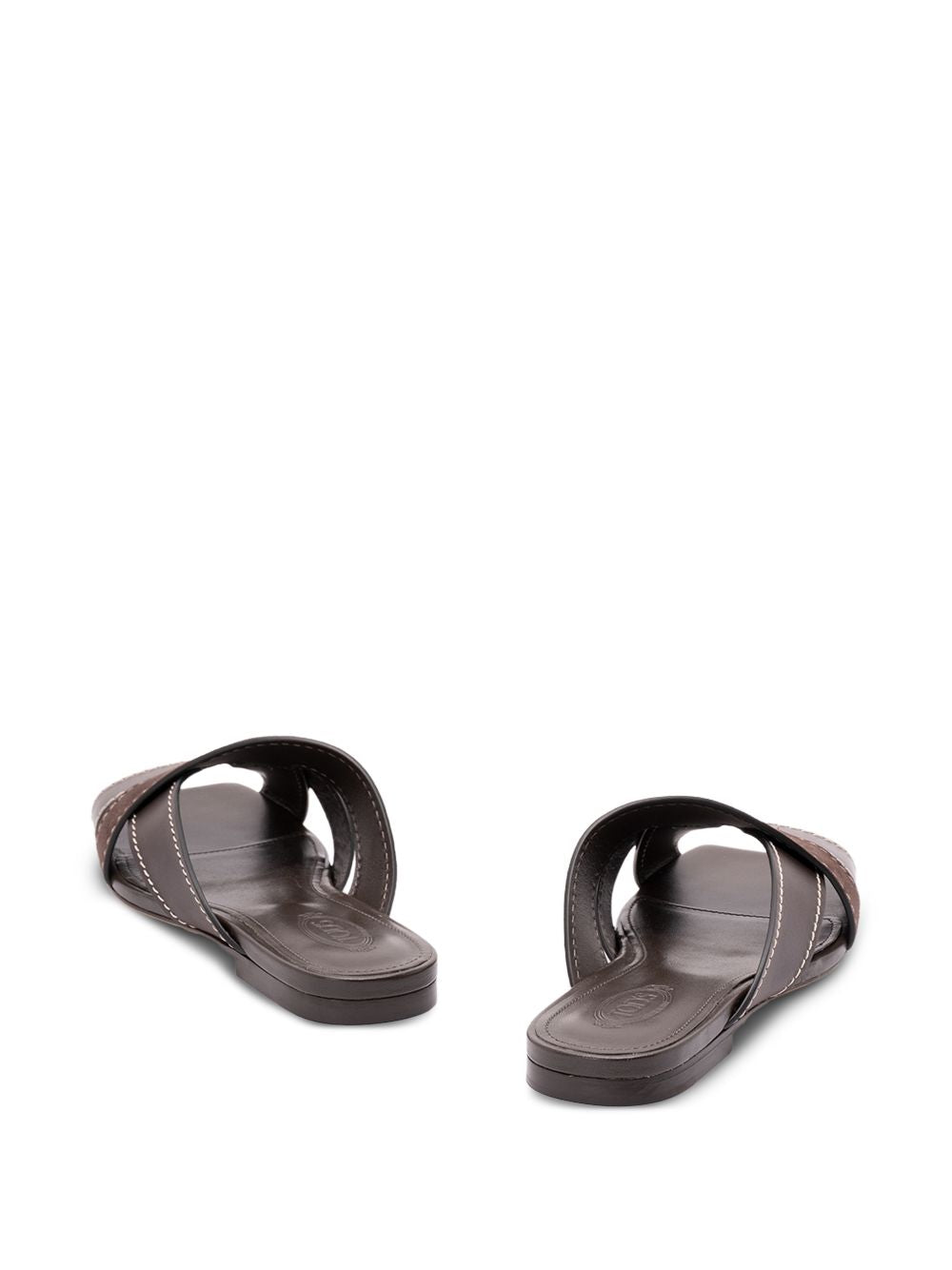 Ciabatte con fasce incrociate in marrone Tod's - donna 