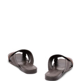 Ciabatte con fasce incrociate in marrone Tod's - donna 