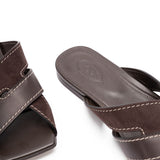 Ciabatte con fasce incrociate in marrone Tod's - donna 