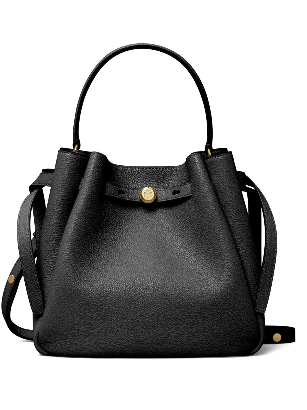 Borsa a mano romy in nero tory burch - donna 