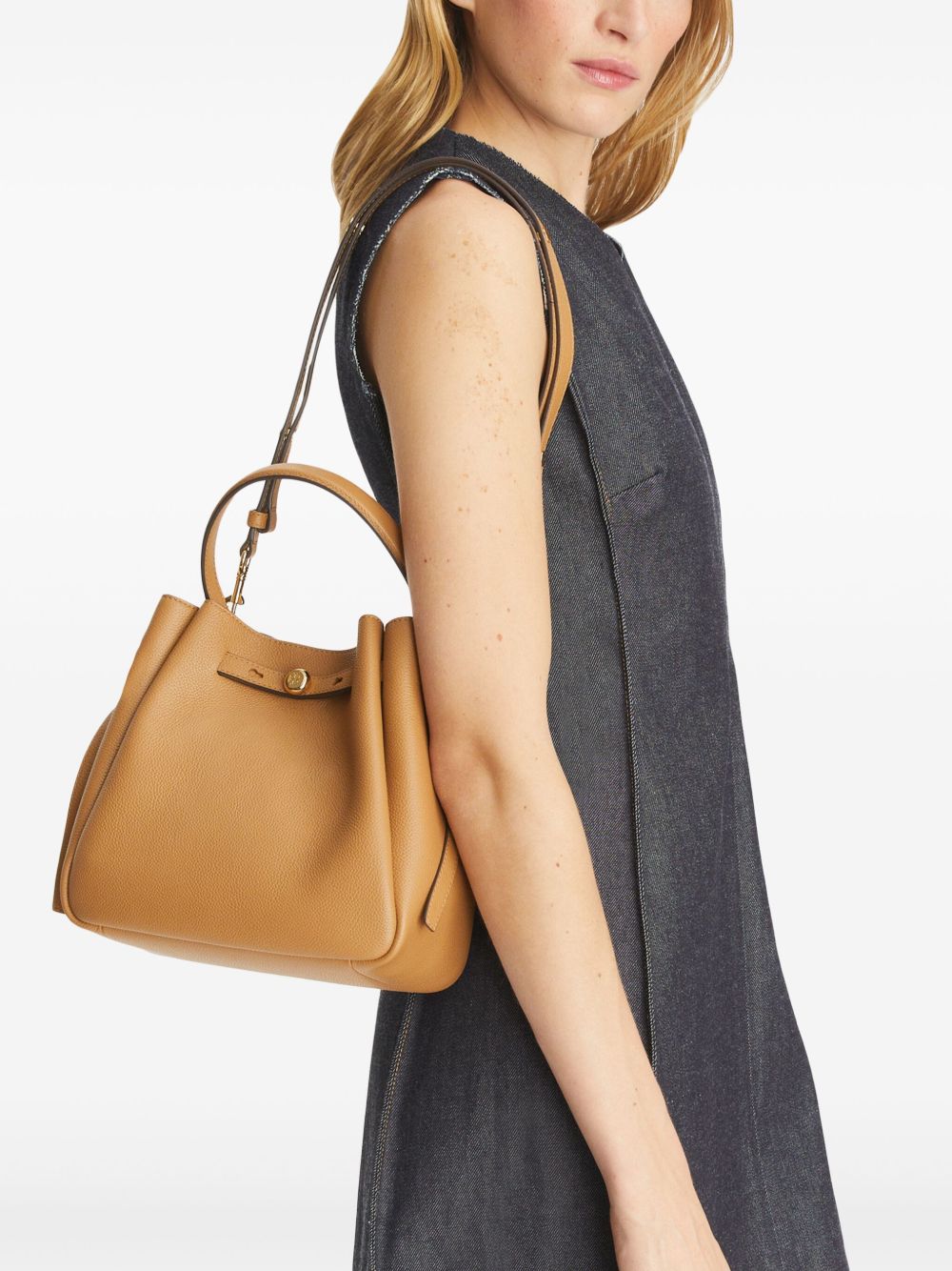 Borsa a mano romy in beige tory burch - donna 