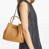 Borsa a mano romy in beige tory burch - donna 