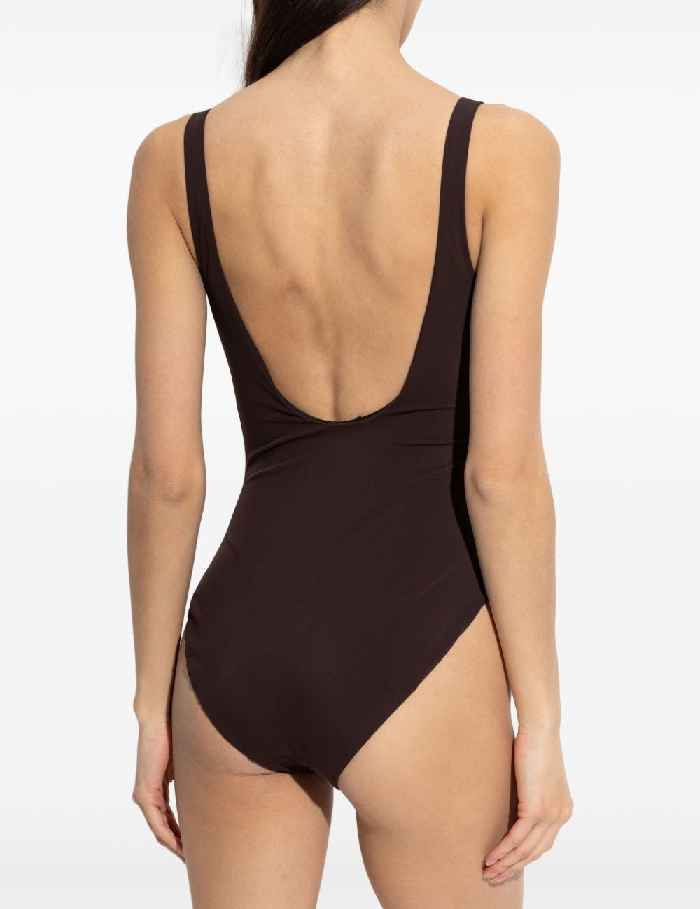 Costume da bagno con anello in marrone Tory burch - donna 