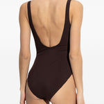 Costume da bagno con anello in marrone Tory burch - donna 