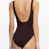 Costume da bagno con anello in marrone Tory burch - donna 