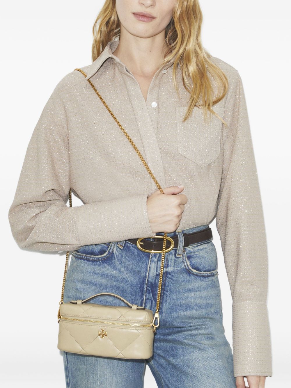 borsa a mano kira diamond in beigeTory burch - donna 