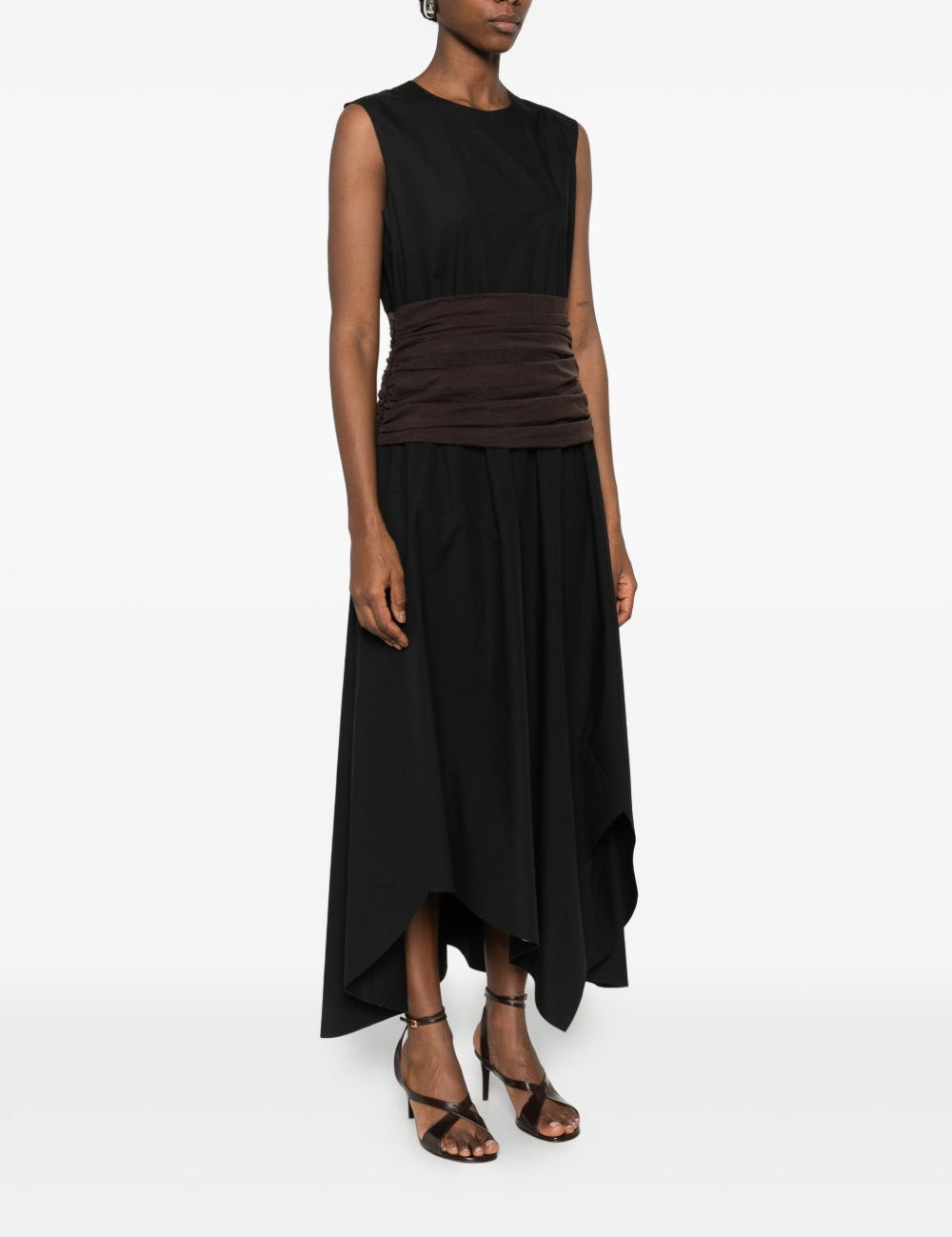 Abito midi smanicato in nero Tory Burch - donna 